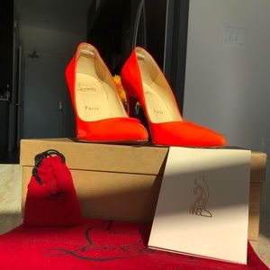 Christian Louboutin orange classic pigalle follies